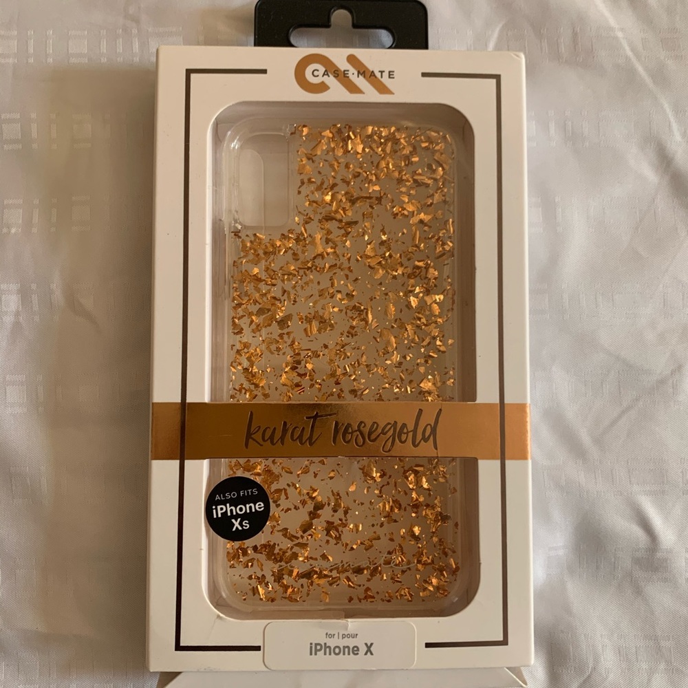 Casemate Iphone X/XS Rose gold Flakes case